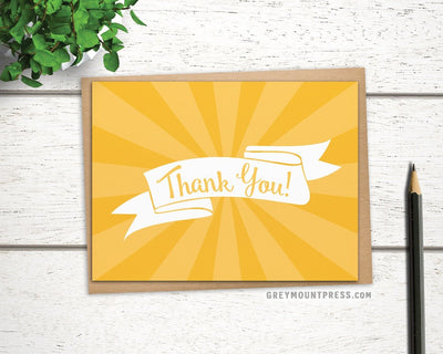 happy cheerful thank you card for friends