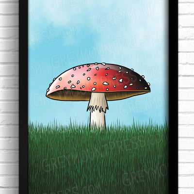 Cheerful Toadstool Art Print