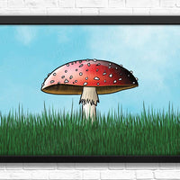 Cheerful Toadstool Art Print