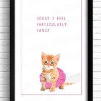 Cute kitten nursery artwork, funny cat wall art, funny cat art, funny cat artwork, cat art print