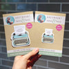 Biblio Typewriter Sticker
