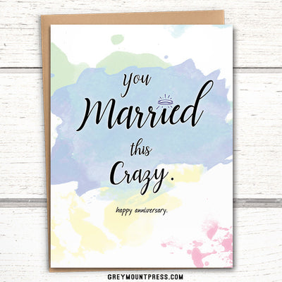 Funny anniversary card for husband, Happy anniversary card, funny anniversary cards