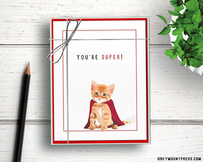 cat notecard sets, thank you notecard sets