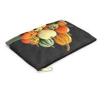 Autumn Pumpkins Flat Zip Accessory Pouch