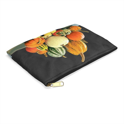Autumn Pumpkins Flat Zip Accessory Pouch