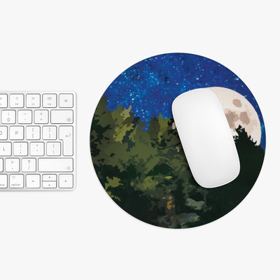 Moon Through the Trees Mouse Pad (two shapes)