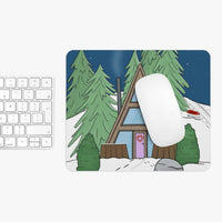 Winter Cabin Hideaway Mouse Pad (two shapes)