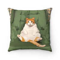Funny cat throw pillow. Fat Cat throw pillow.