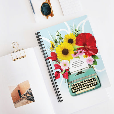 Biblio Typewriter in Bloom Notebook