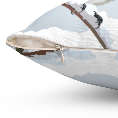 Chickadees Throw Pillow