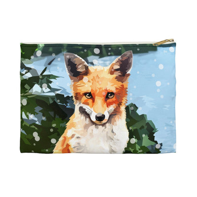 Fox Flat Zip Accessory Pouch