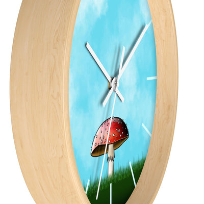 Cheerful Toadstool Wall Clock