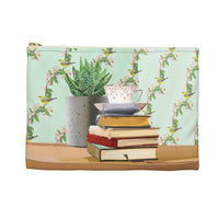 Biblio Teacup #3 Flat Zip Accessory Pouch