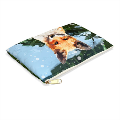 Fox Flat Zip Accessory Pouch