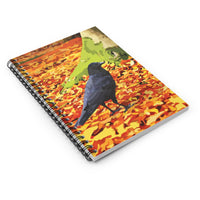 Crow in Leaves Notebook