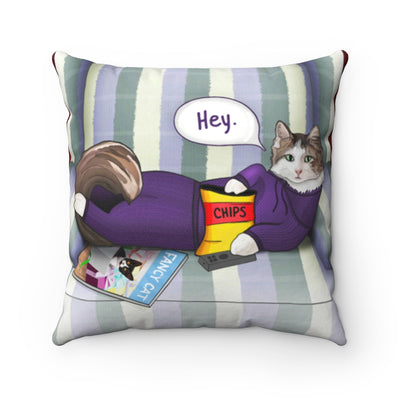 Funny cat throw pillow