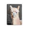 Alpaca notebook. Spiral notebook with alpaca design.
