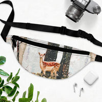 Deer Fanny Pack. Fanny pack with deer design. Deer waist pack.