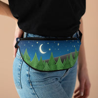 Forest Fanny Pack, Fanny pack with forest design including trees and night sky