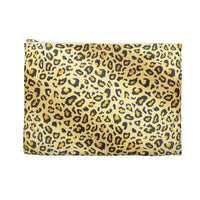 Cheetah Print Flat Zip Accessory Pouch