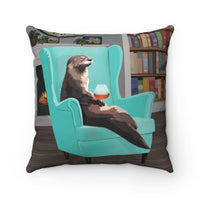 Otter throw pillow, otter pillow