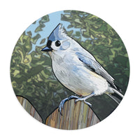 Tufted titmouse mousepad for bird lovers