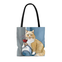 Funny cat tote bags