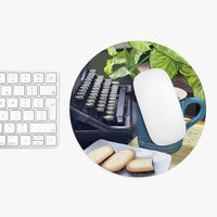 Biblio Typewriter & Coffee Mouse Pad (two shapes)