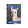 Alpaca notebook. Spiral notebook with llama alpaca design.