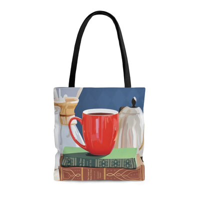 Teacup tote bag. Coffee tote bag.