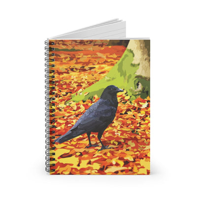 Crow in Leaves Notebook