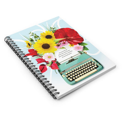Biblio Typewriter in Bloom Notebook