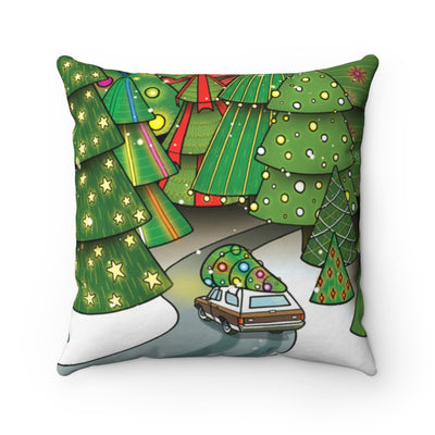 Unique Christmas themed throw pillow