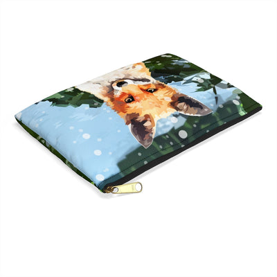 Fox Flat Zip Accessory Pouch