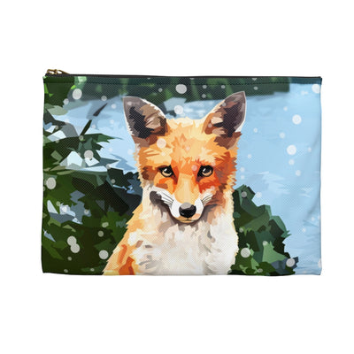 Fox Flat Zip Accessory Pouch
