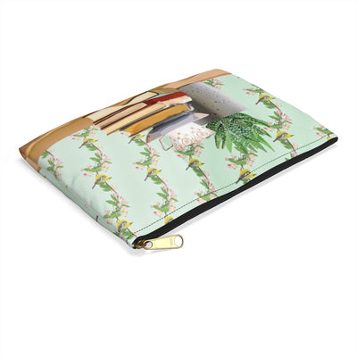 Biblio Teacup #3 Flat Zip Accessory Pouch