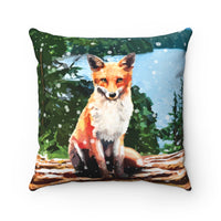 fox throw pillow, fox pillow, unique throw pillow, fox home decor, fox decor, Fox pillow for couch, Pillow with fox image