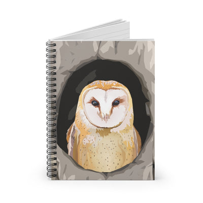 Owl notebook, Owl themed notebook with lined pages, Spiral bound notebook for bird lovers, gifts for bird lovers