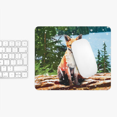 Fox in Snow Mouse Pad (two shapes)