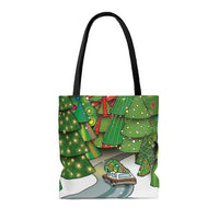 winter wonderland tote bag, tote bag for christmas